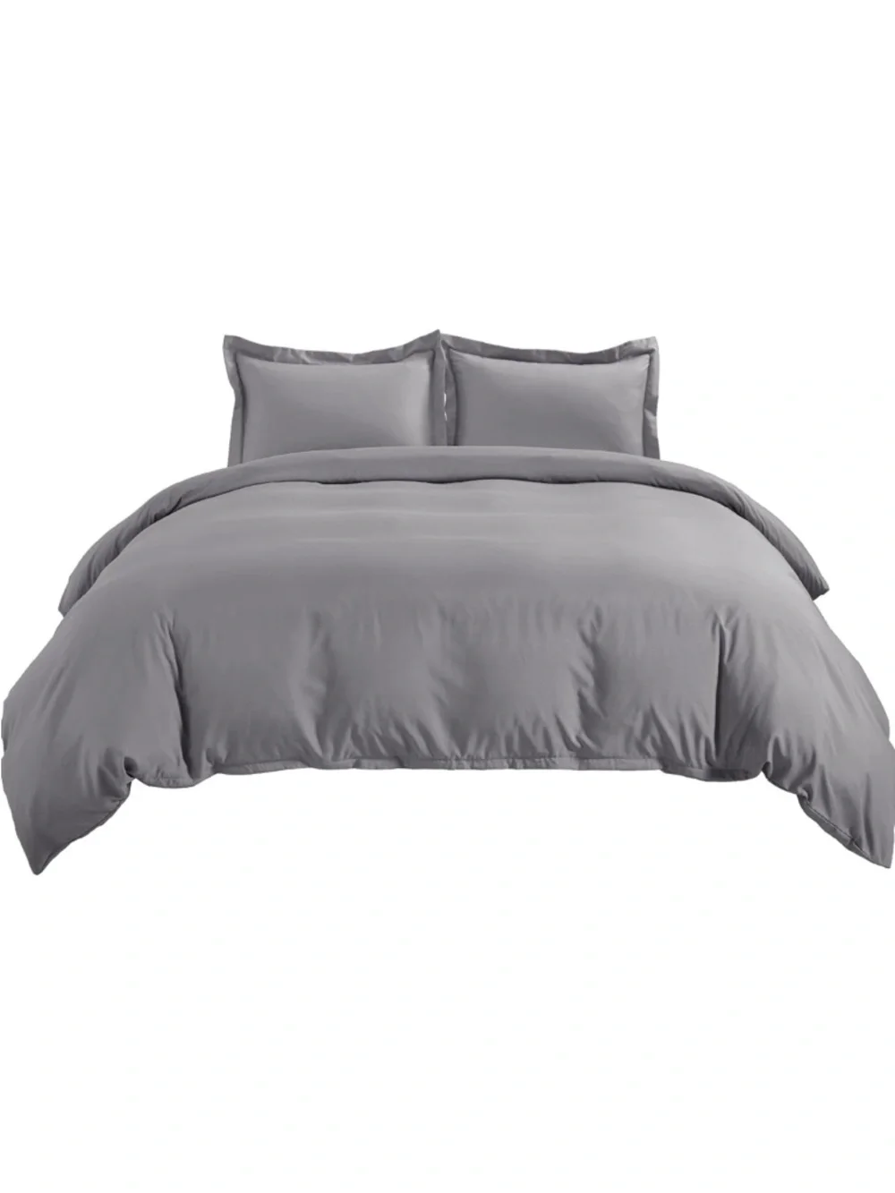 NEW gray wrinkled vintage duvet cover set full/queen